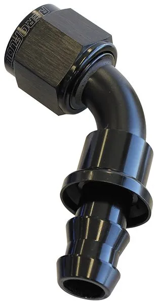 400 Series Push Lock 60° Hose End -4AN AF418-04BLK