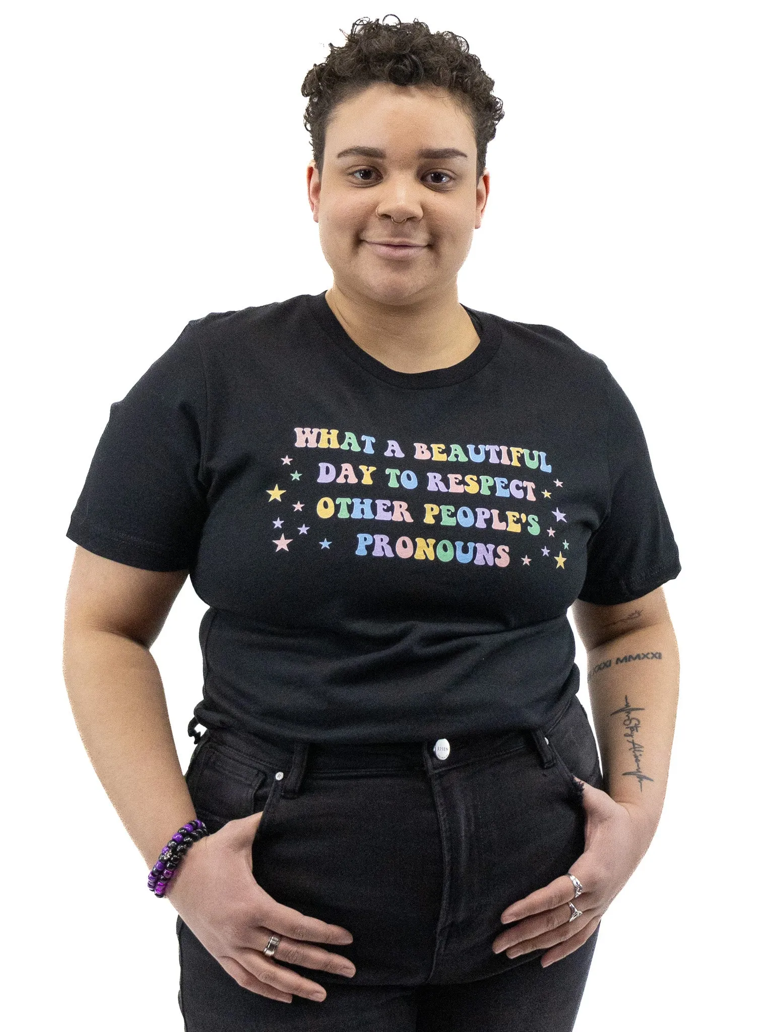 A Beautiful Day to Respect Pronouns T-Shirt