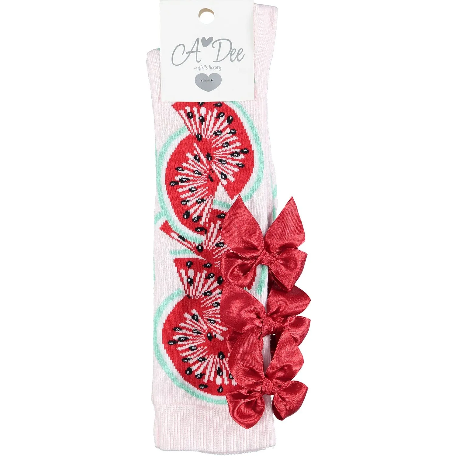 A DEE - Eden Watermelon Knee High Sock - Red