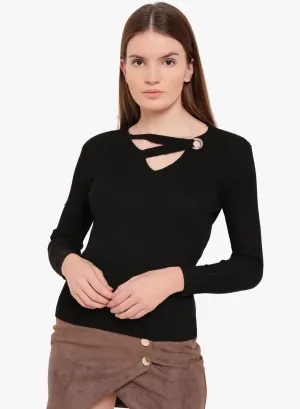 Amour Betina Eyelet Detail Sweater