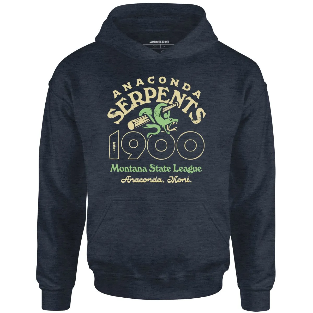 Anaconda Serpents - Montana - Vintage Defunct Baseball Teams - Unisex Hoodie