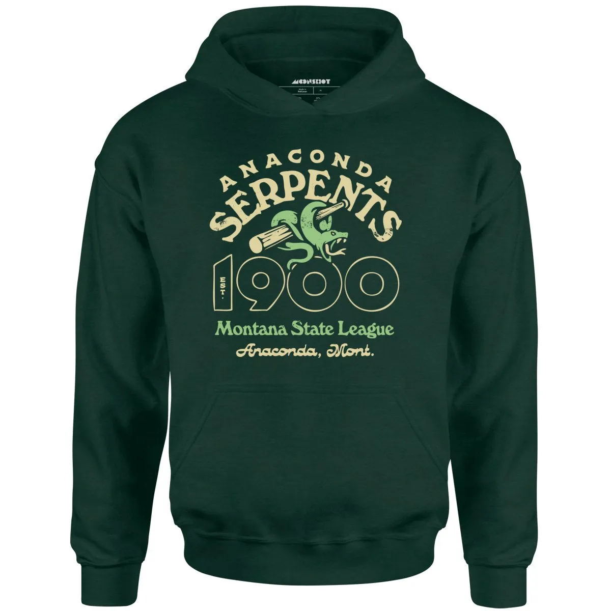 Anaconda Serpents - Montana - Vintage Defunct Baseball Teams - Unisex Hoodie