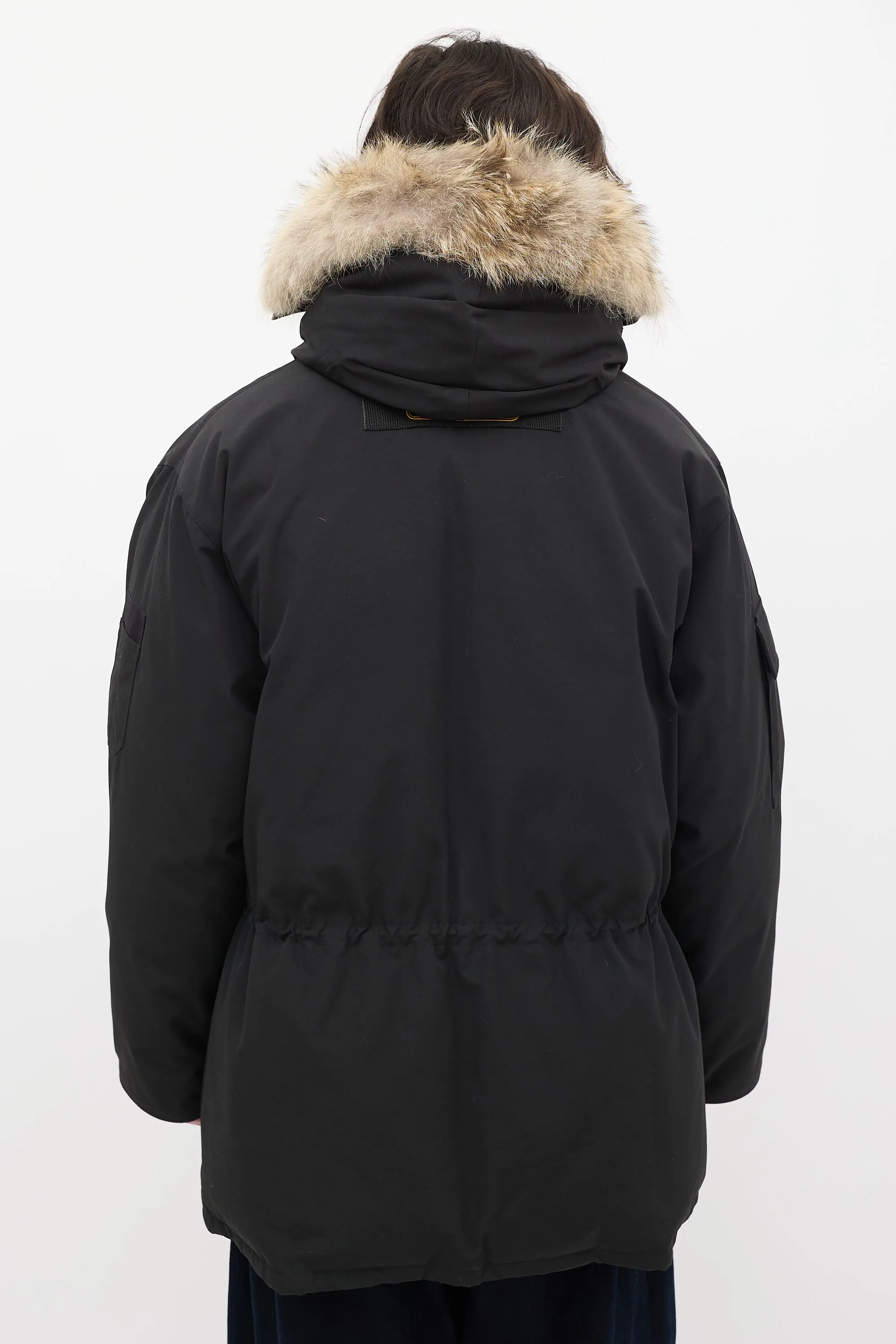 Black Down & Fur Trim Expedition Jacket