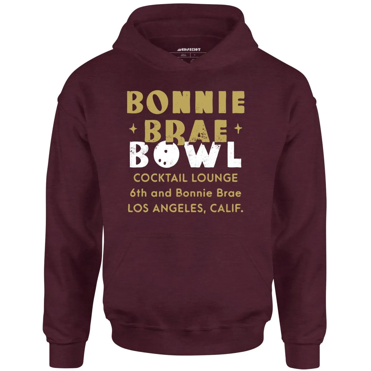 Bonnie Brae Bowl - Los Angeles, CA - Vintage Bowling Alley - Unisex Hoodie