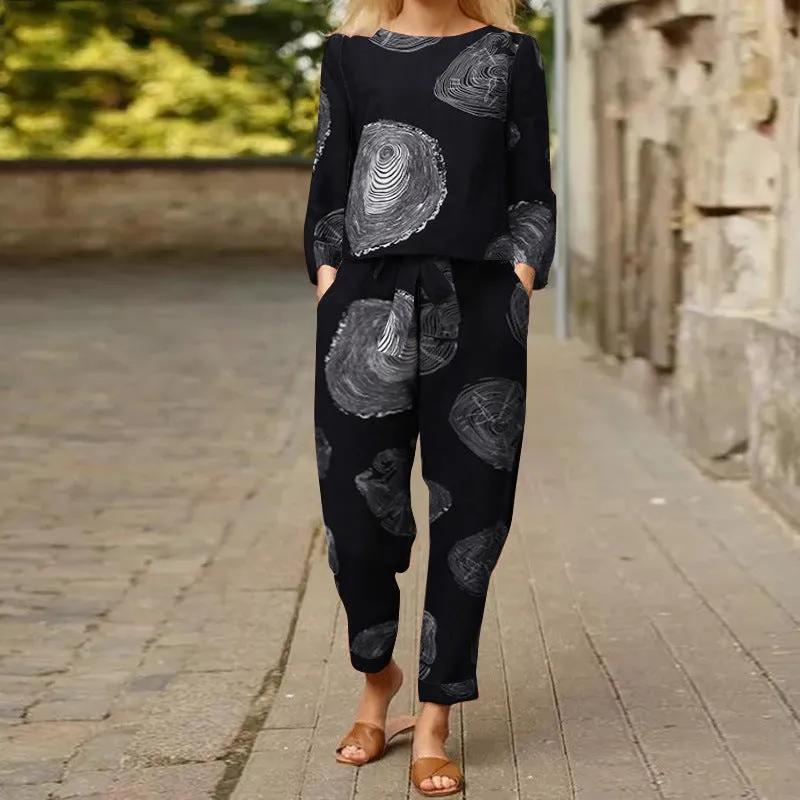 Casual Abstract Printed 2 Pieces Set