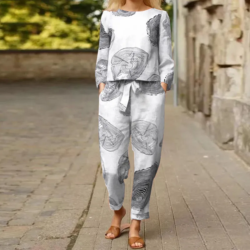 Casual Abstract Printed 2 Pieces Set