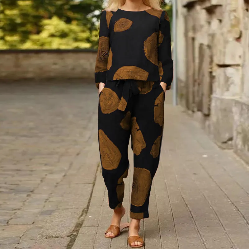 Casual Abstract Printed 2 Pieces Set