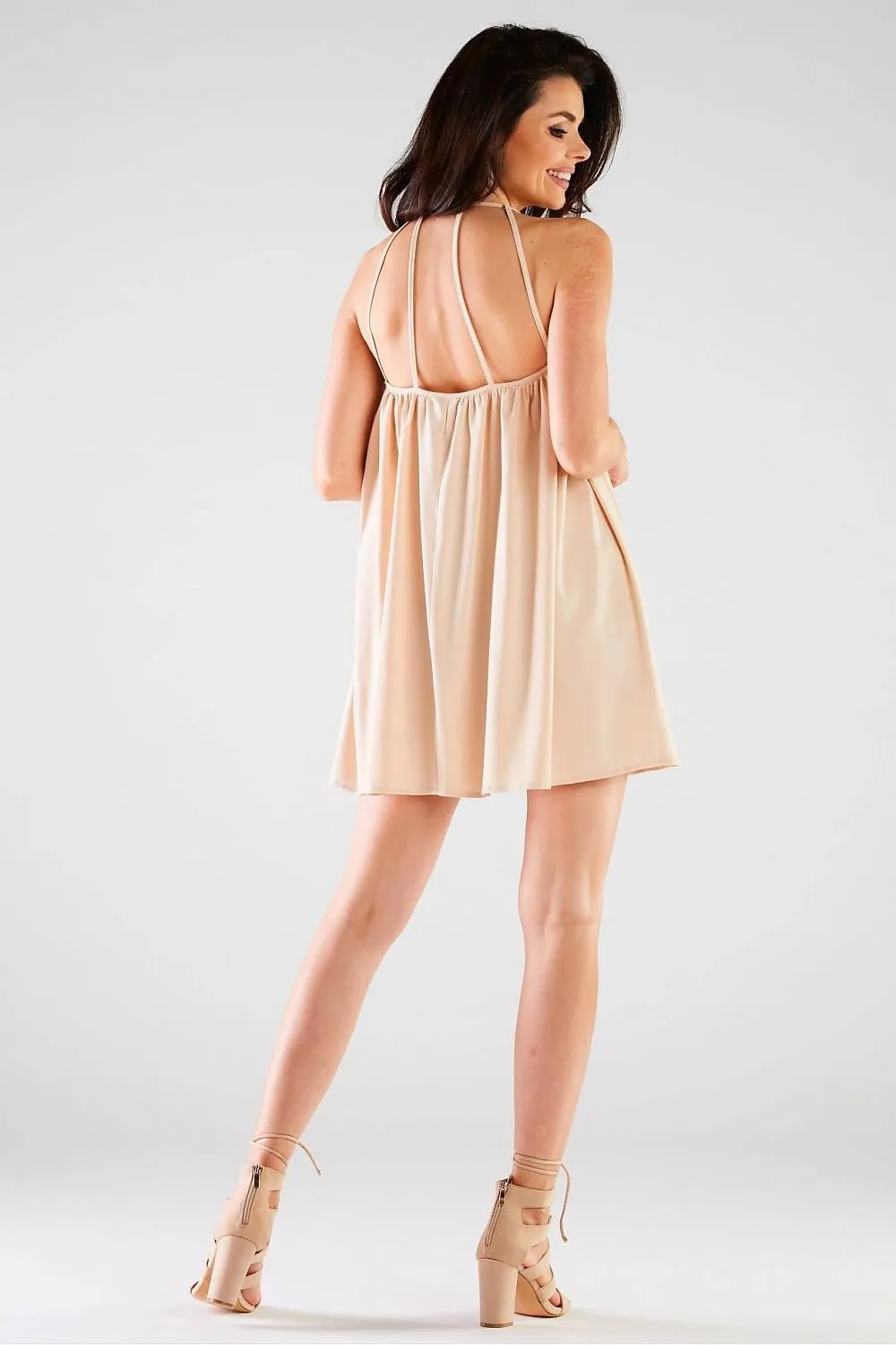 Chic Trapeze Style Mini Dress