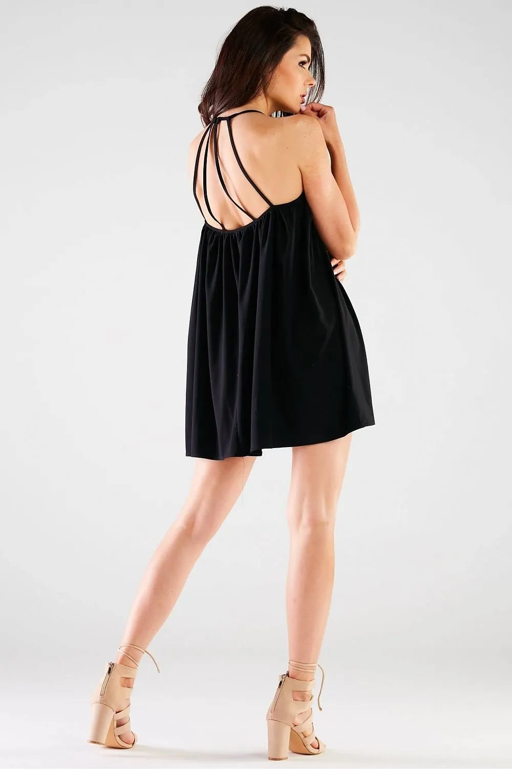 Chic Trapeze Style Mini Dress