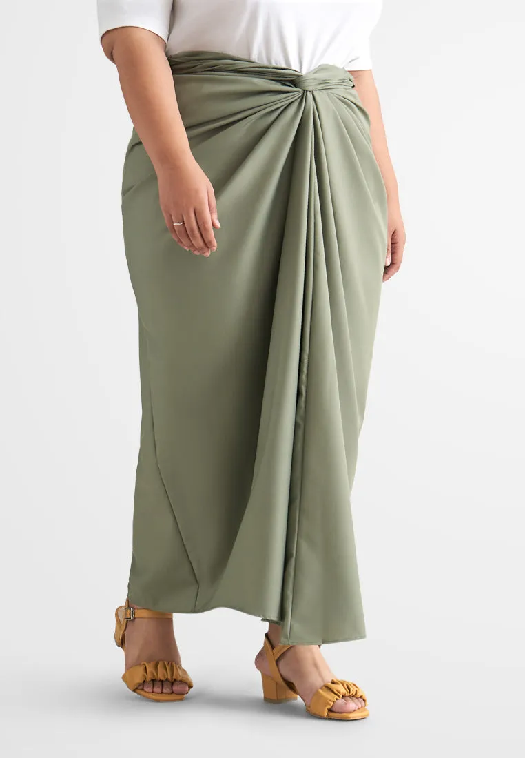 Cik Semi-Instant Minimalist Pario Skirt - Wasabi Green