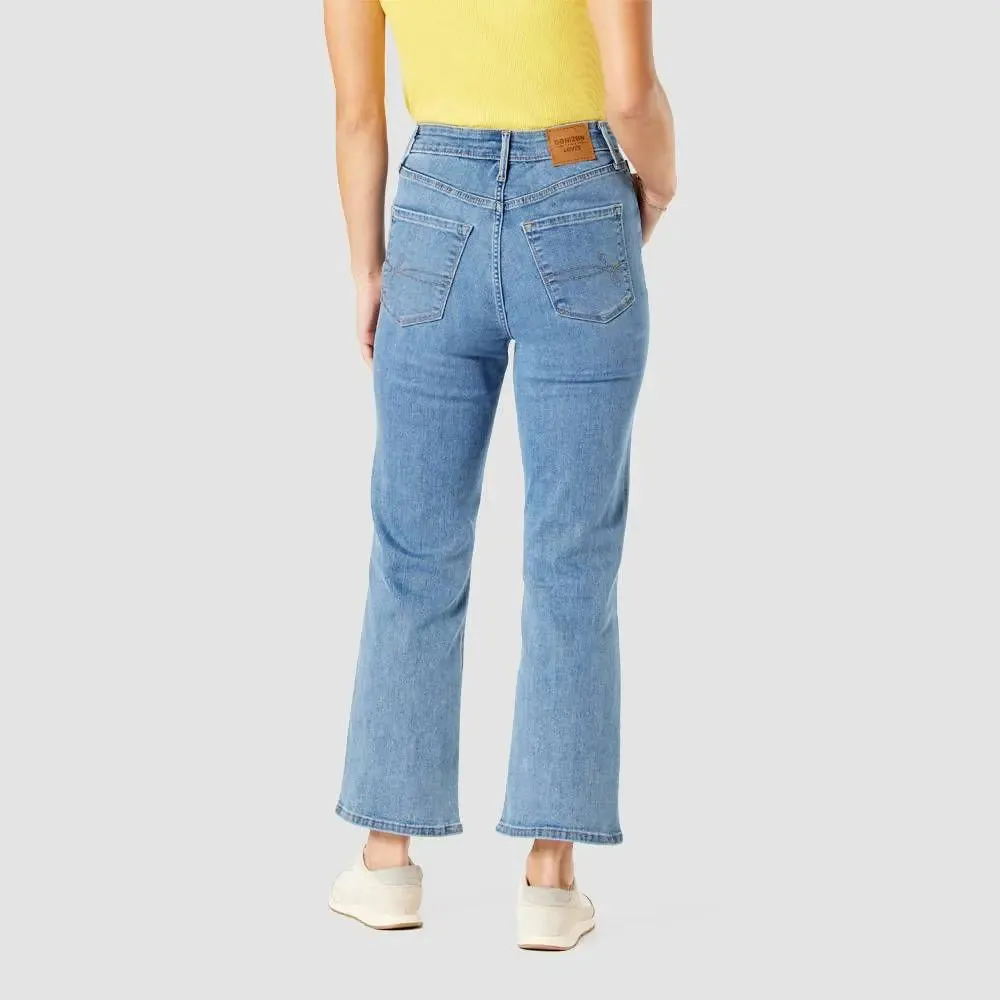 DENIZEN from Levi's Women's High Rise Flare Crop Jeans Heavyweight