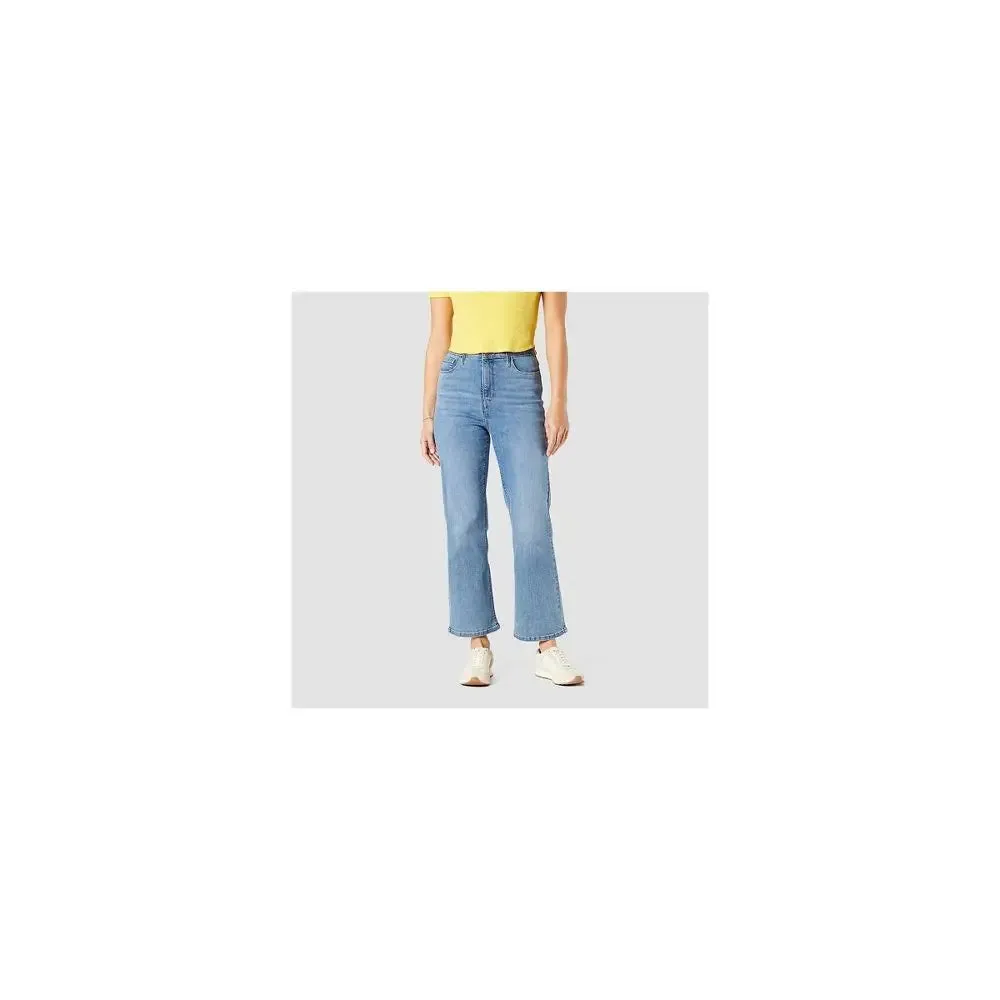 DENIZEN from Levi's Women's High Rise Flare Crop Jeans Heavyweight