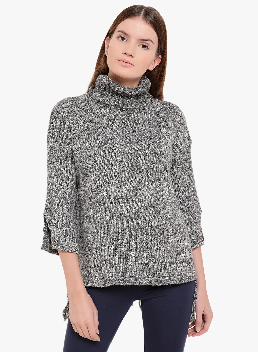 Fair Maiden Hi Neck Boxy Fit Sweater