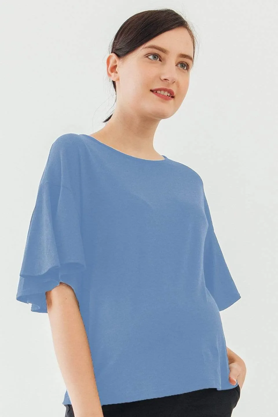 Flutter Sleeves Adalie Nursing Top Perry