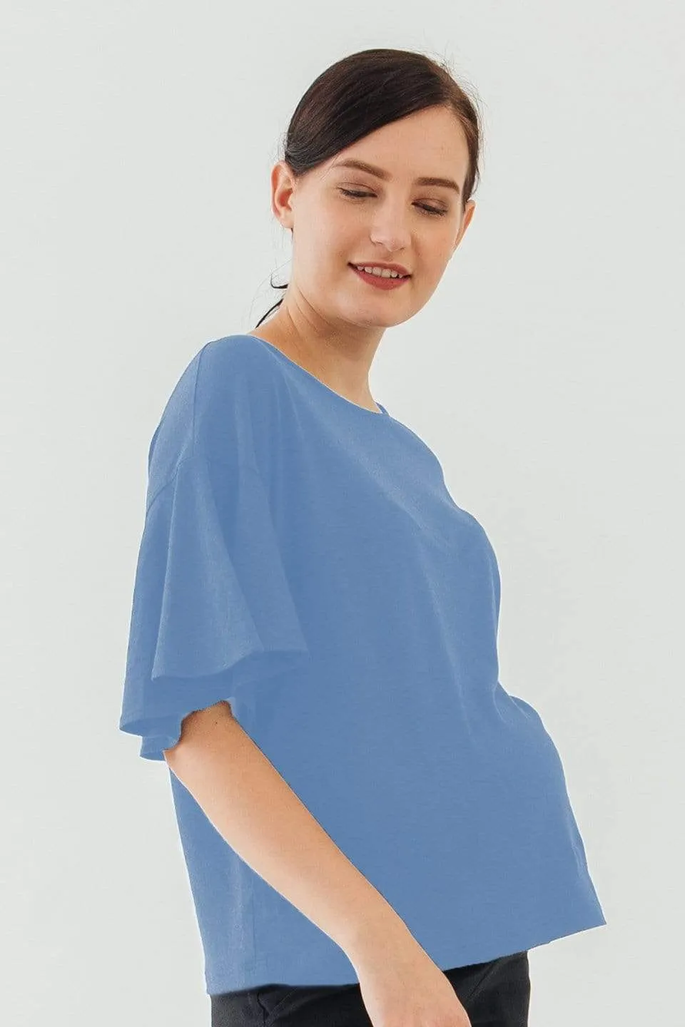 Flutter Sleeves Adalie Nursing Top Perry