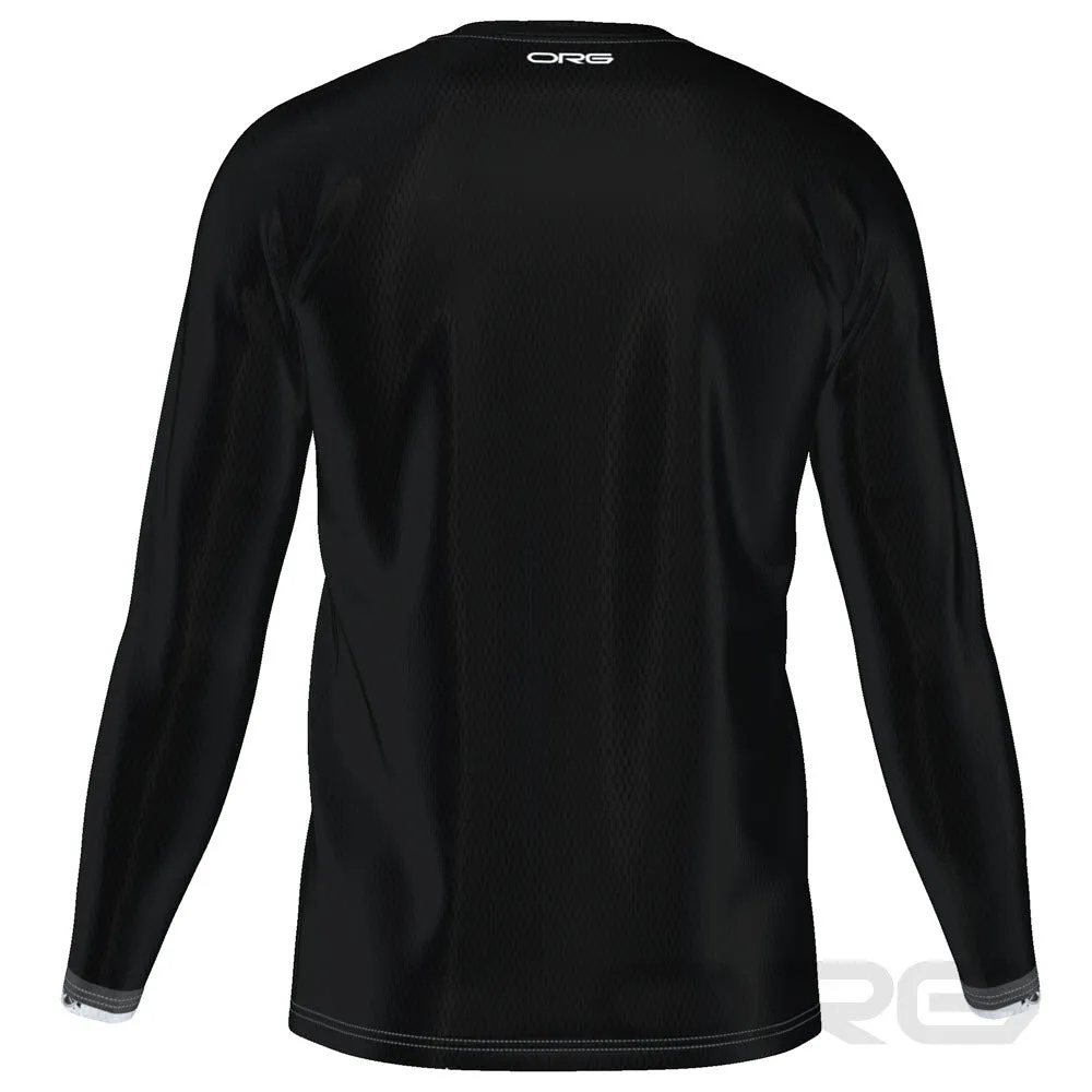 FMR Black Tie Tuxedo Long Sleeve Performance Running Shirt