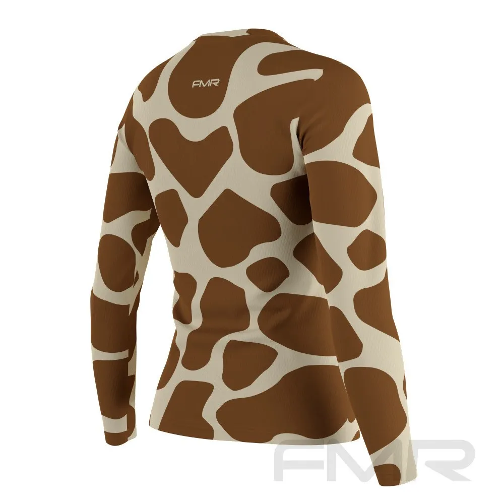 FMR Women's Giraffe Print Long Sleeve Running Shirt