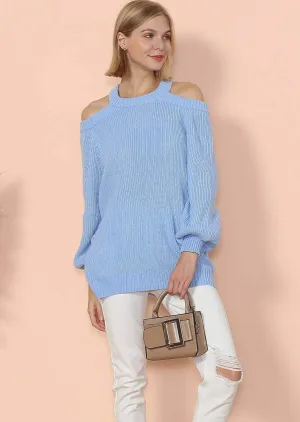 Halter Neck Knitted Semi Backless Pullover