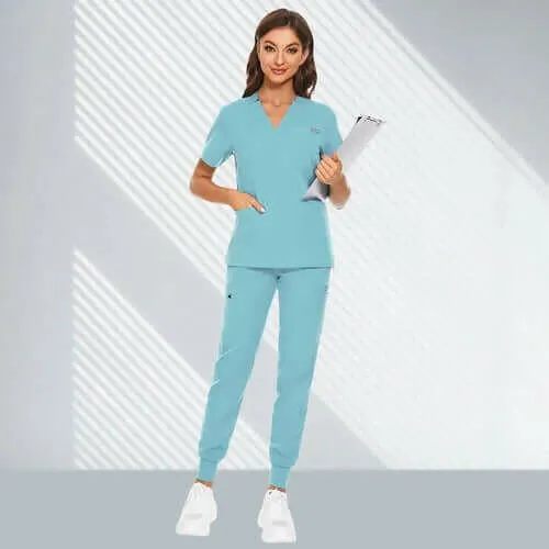 Hospital Doctor Nursing Set Unisex Wholesale Casual Jogger Suits Short