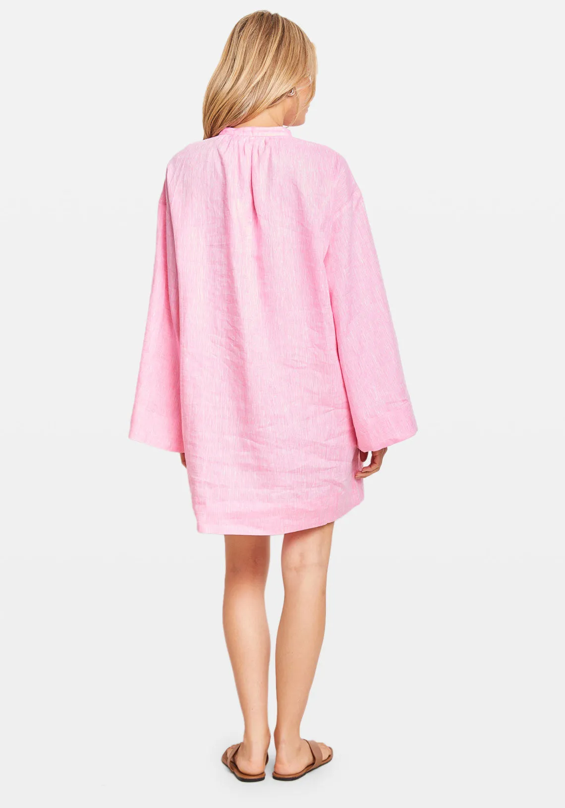 LEIDEN ORGANIC LINEN TUNIC PINK