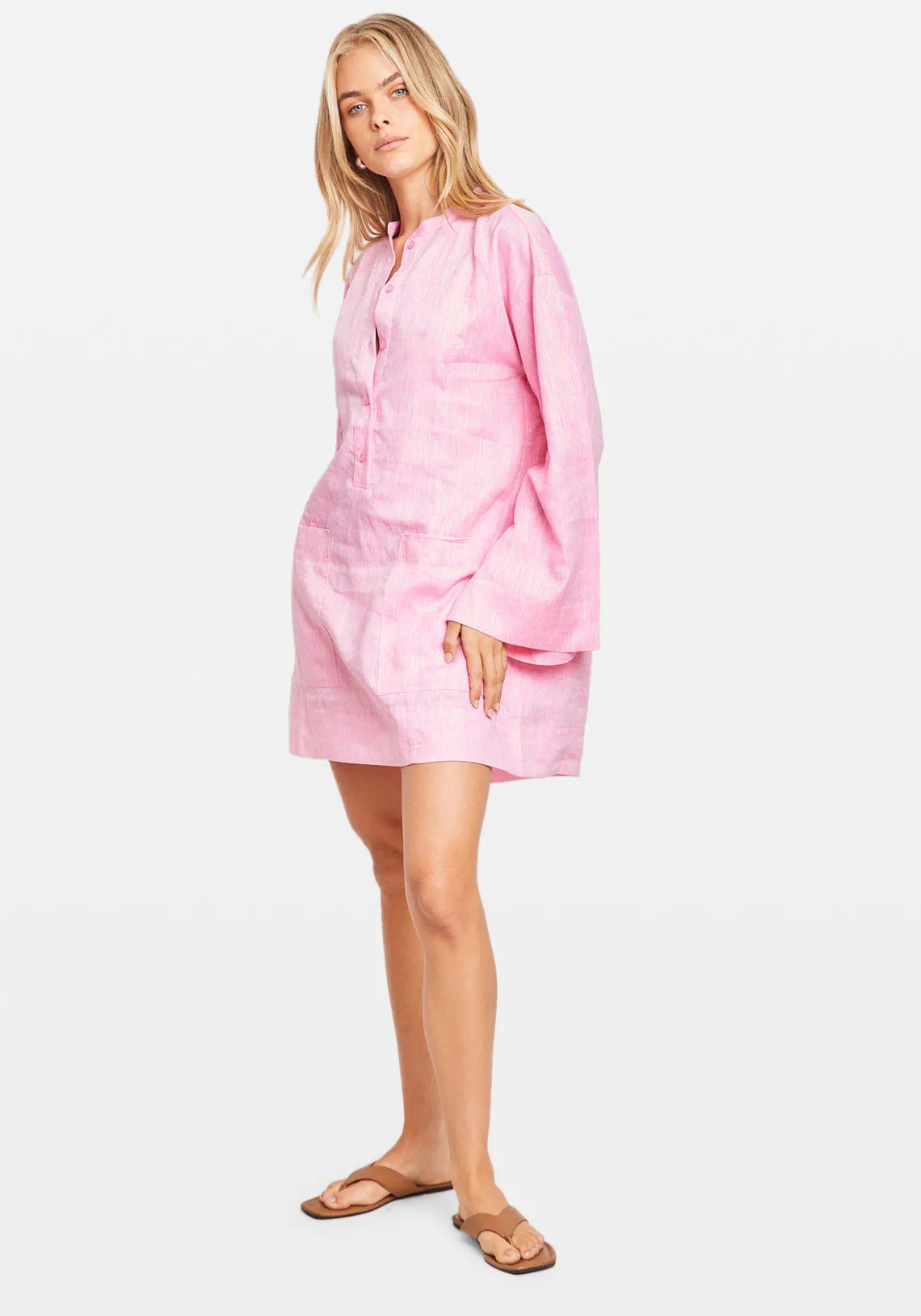 LEIDEN ORGANIC LINEN TUNIC PINK