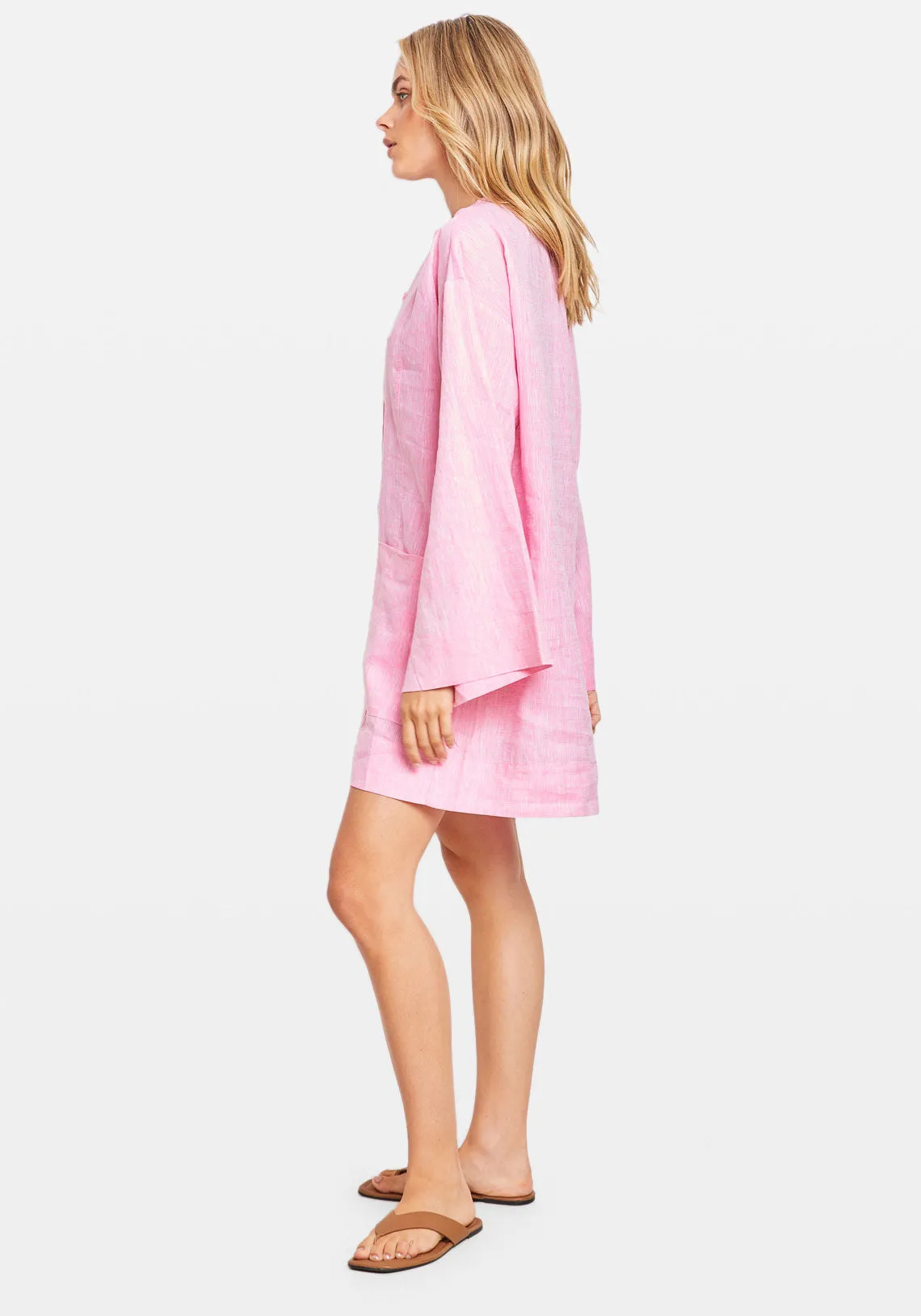 LEIDEN ORGANIC LINEN TUNIC PINK