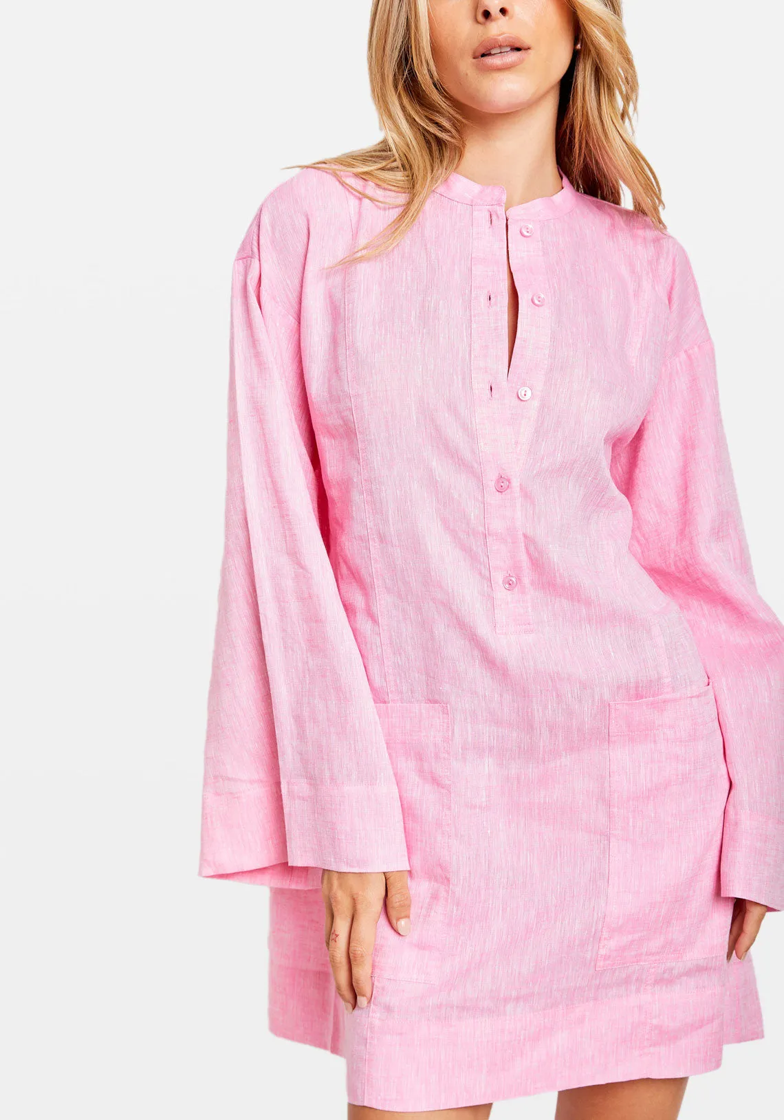 LEIDEN ORGANIC LINEN TUNIC PINK