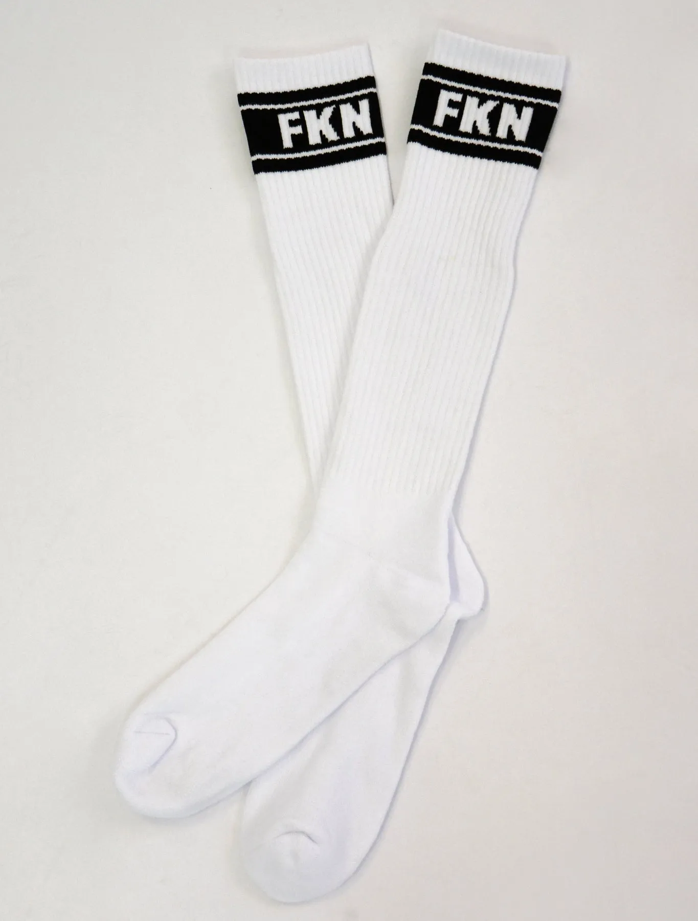 Long Knee High Gym Socks | Two Pair | Black