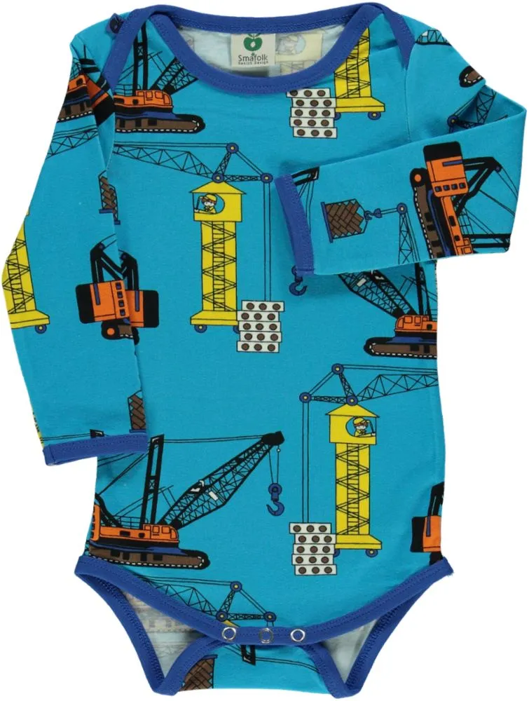 Long-sleeved baby body with crane