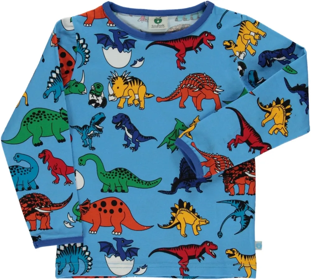 Long-sleeved top with dinosaurs