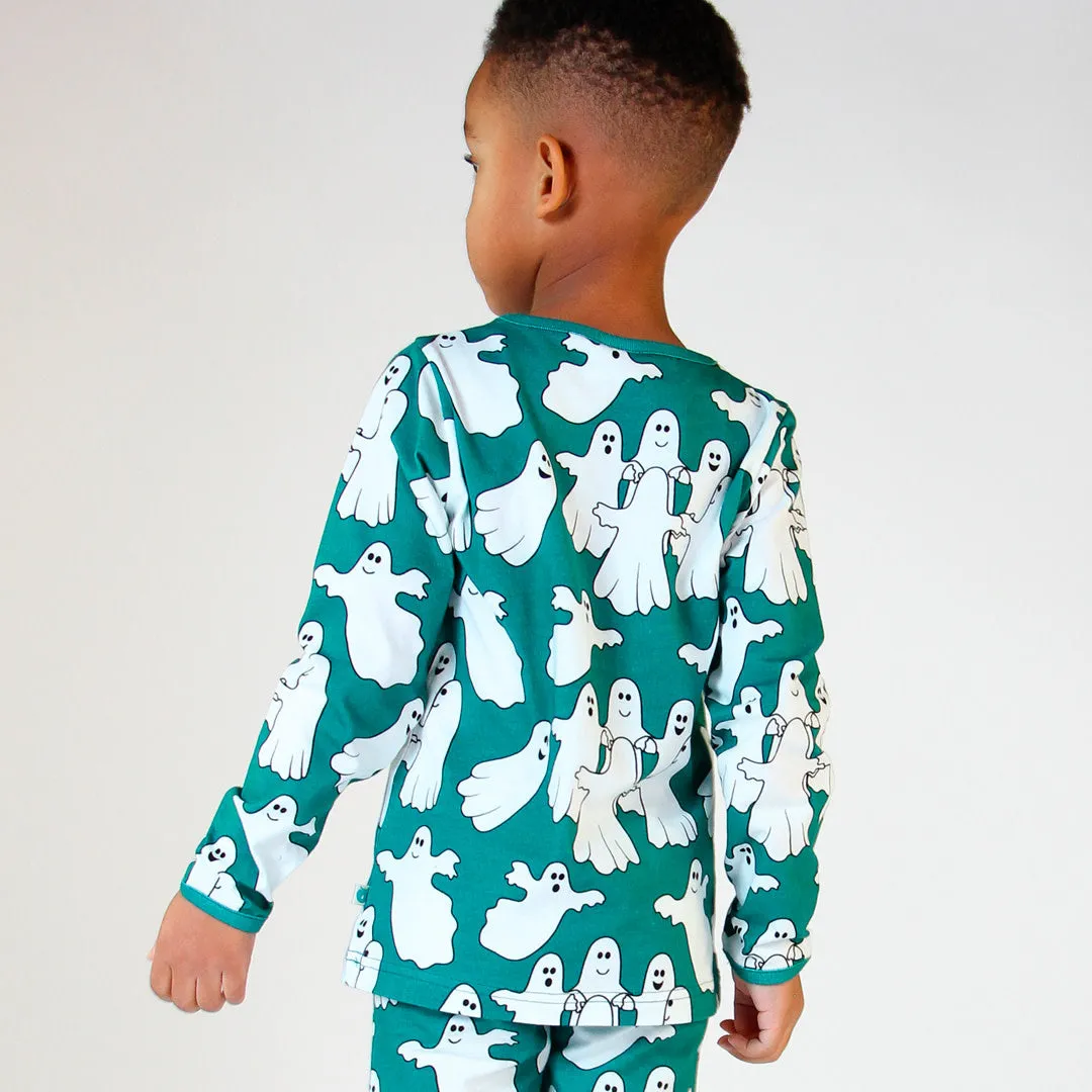 Long-sleeved top with ghosts