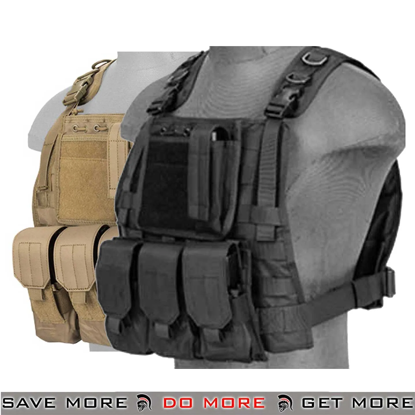 LT CA-301 1000D Lightweight Airsoft Tactical MOLLE Plate Carrier