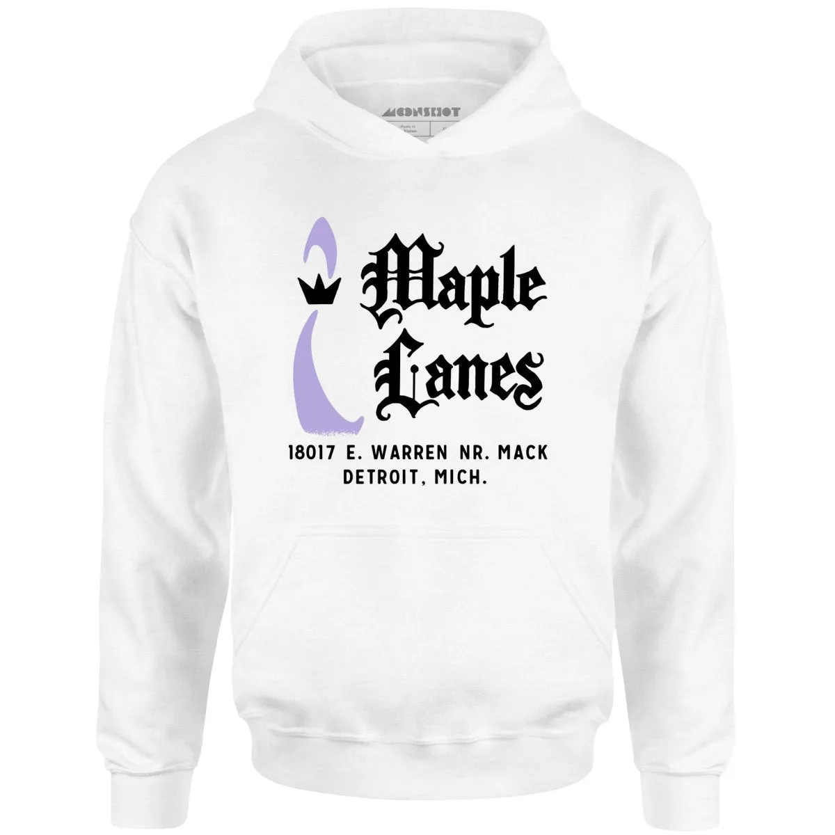 Maple Lanes - Detroit, MI - Vintage Bowling Alley - Unisex Hoodie