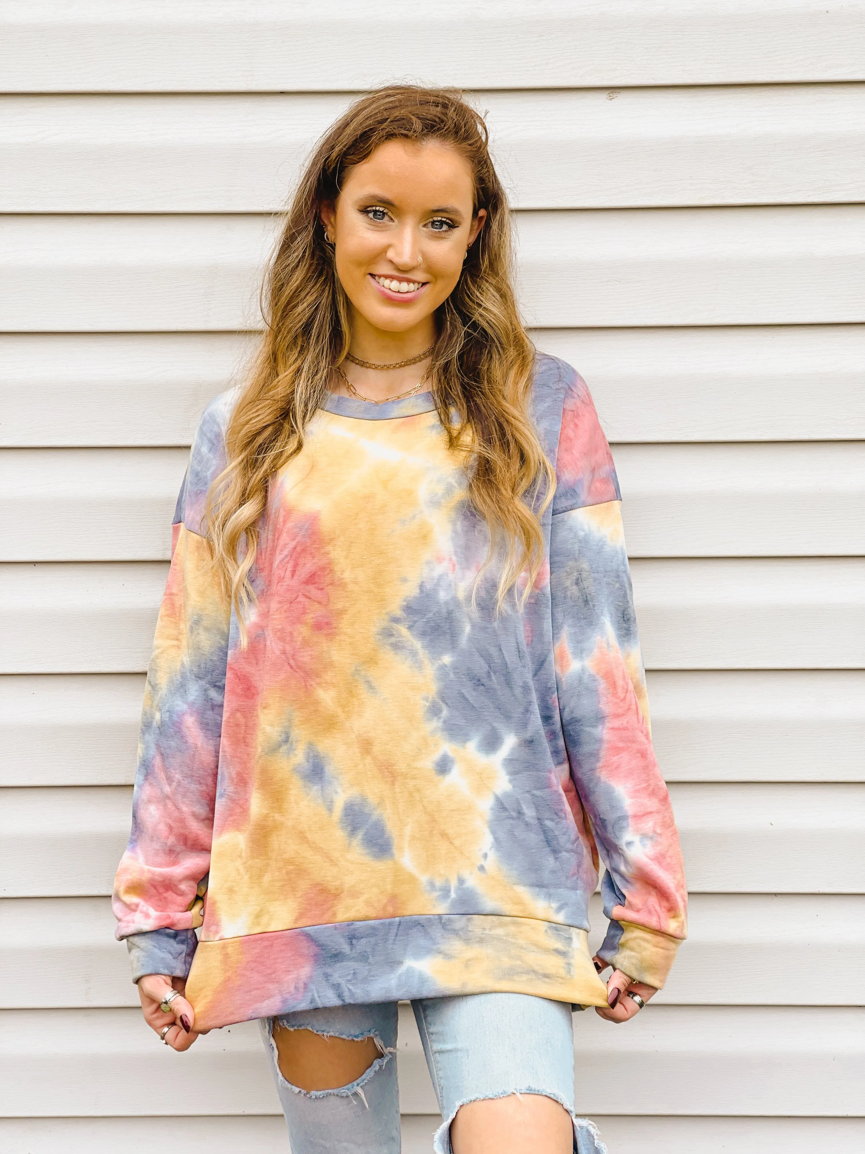 Mellow Morning Tie Dye Crewneck Pullover