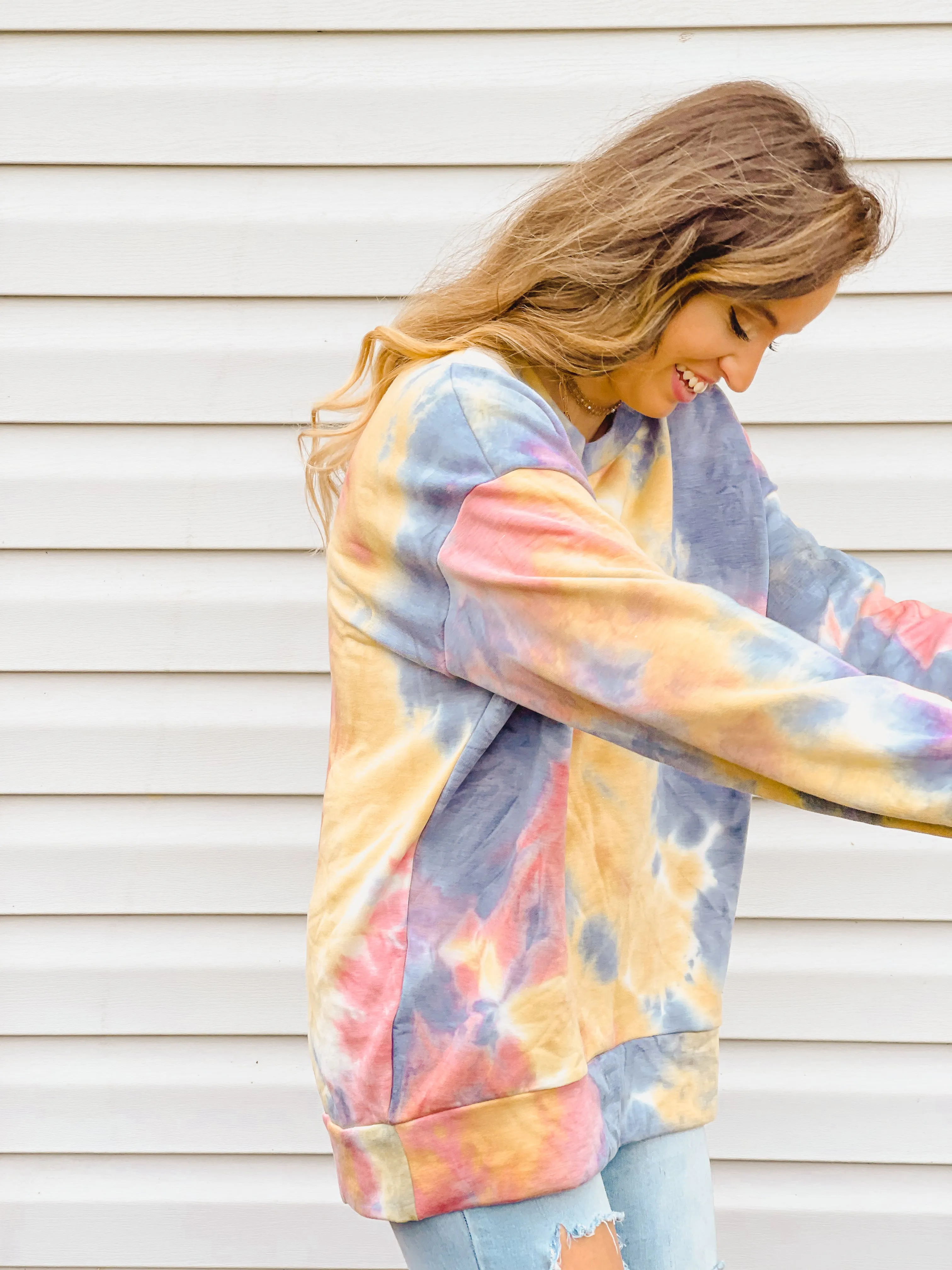 Mellow Morning Tie Dye Crewneck Pullover