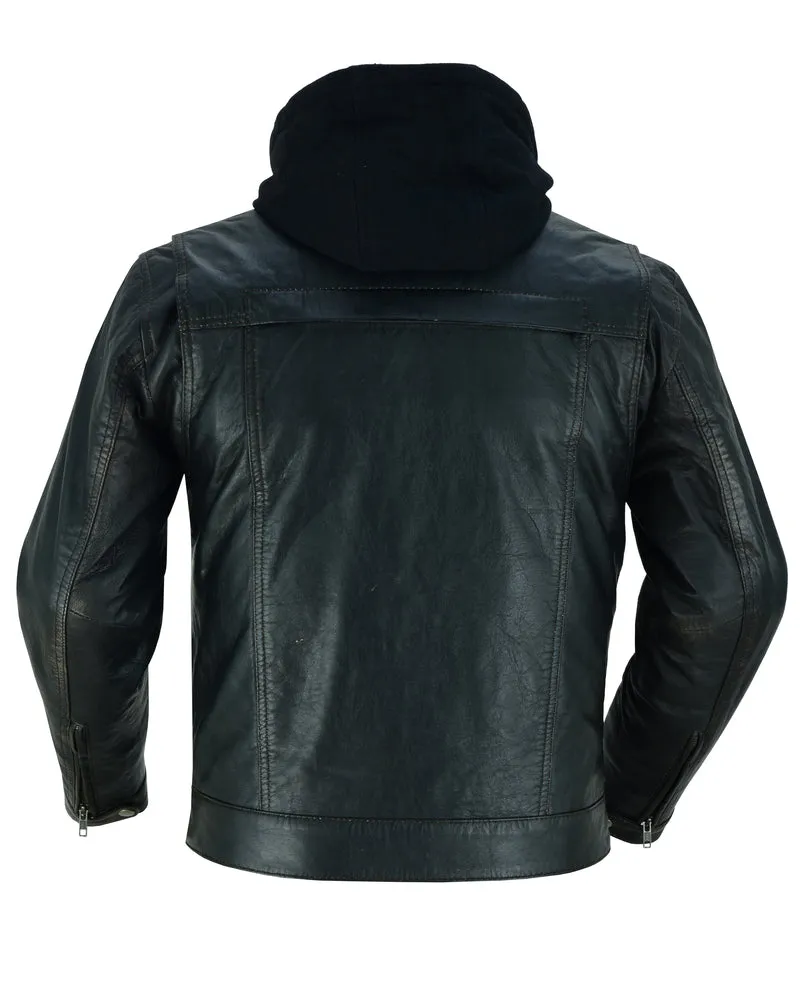 Men's Drum Dyed Distressed Lambskin Jacket