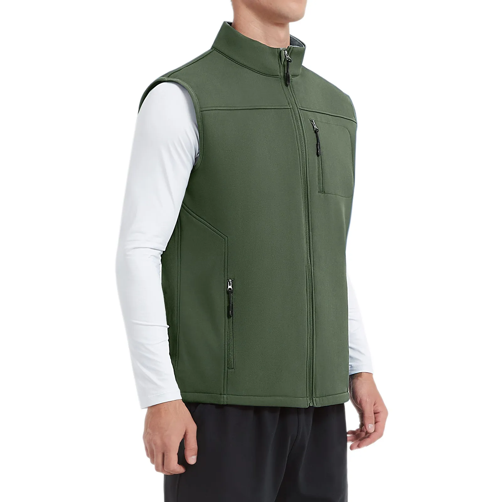 MOTEEPI Mens Sleeveless  Fleece Lined Lightweight  Golf Vests Outerwear