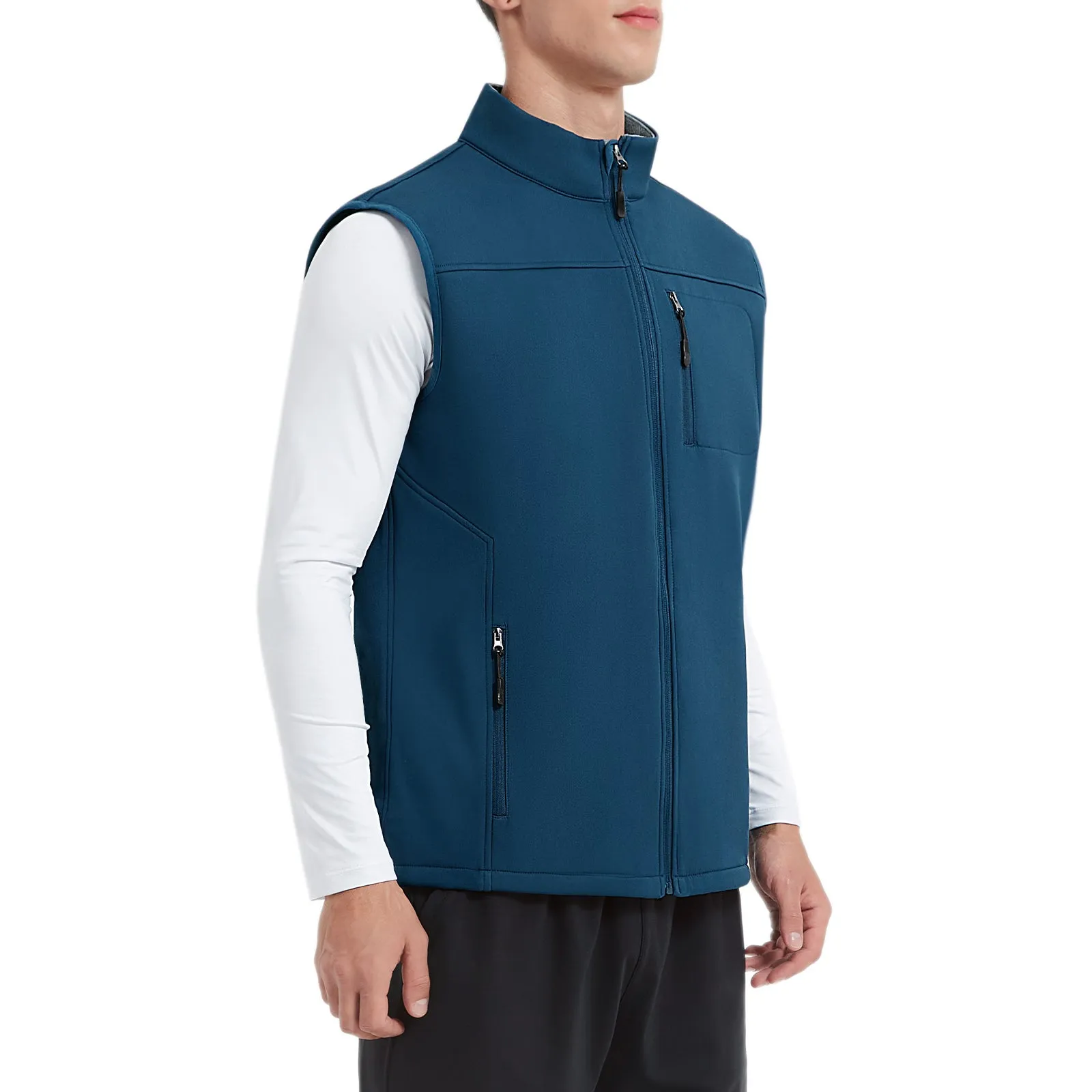 MOTEEPI Mens Sleeveless  Fleece Lined Lightweight  Golf Vests Outerwear