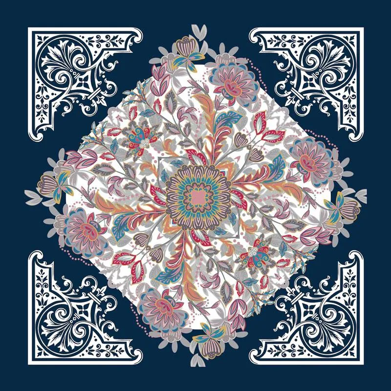 Mulberry silk Printed kerchief