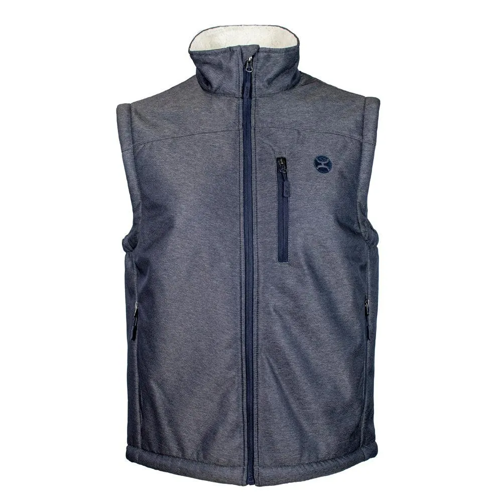 "Hooey Softshell Vest" Denim w/Sherpa