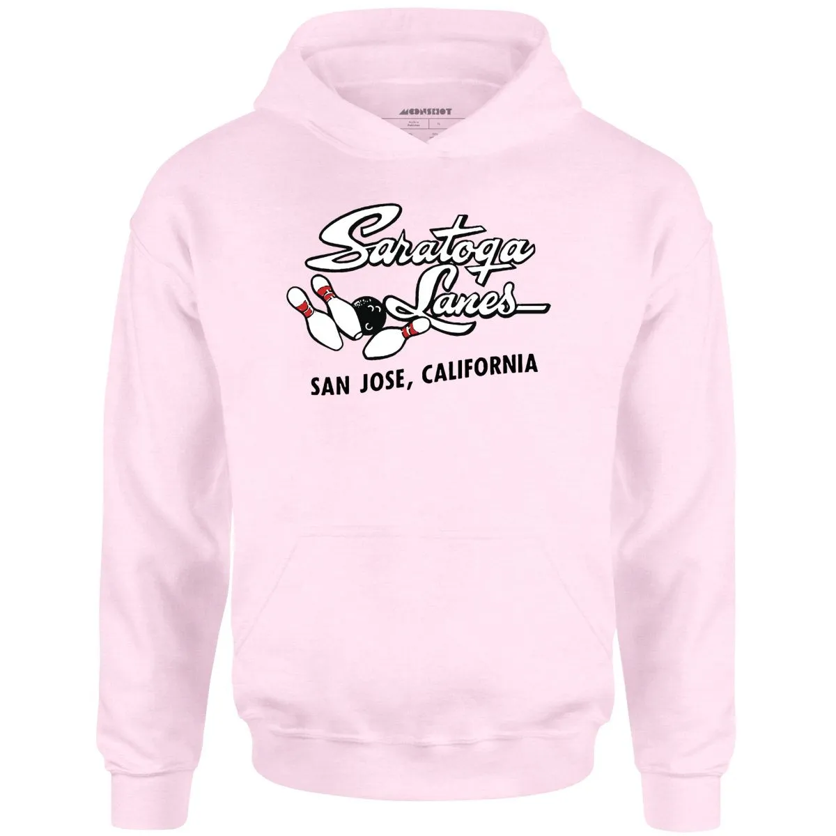 Saratoga Lanes - San Jose, CA - Vintage Bowling Alley - Unisex Hoodie