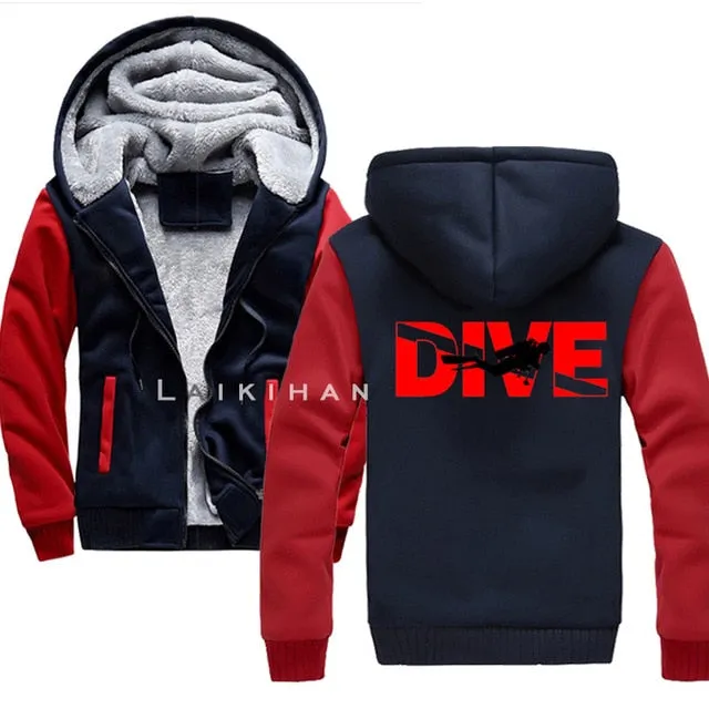 Scuba diving Hoodie for Men | coated Fleece DIVE