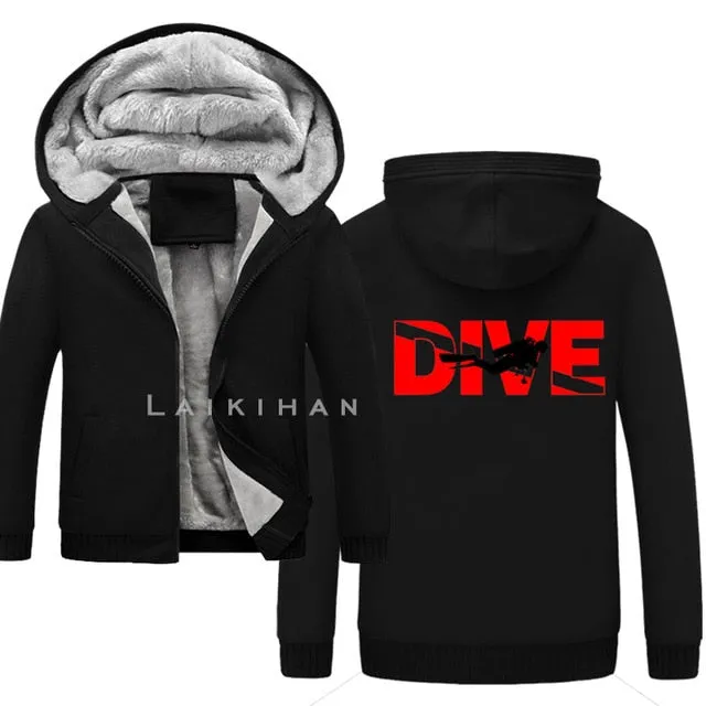 Scuba diving Hoodie for Men | coated Fleece DIVE