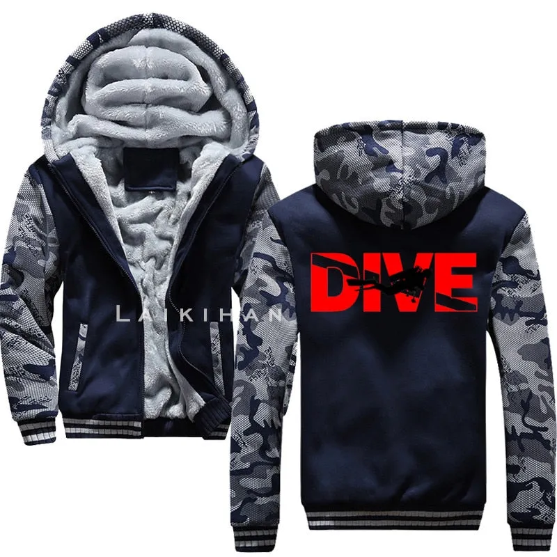 Scuba diving Hoodie for Men | coated Fleece DIVE