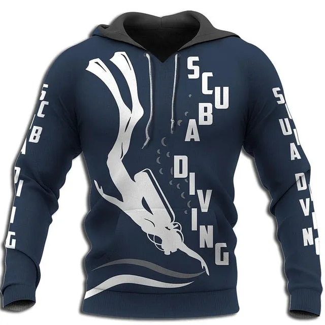 Scuba diving Hoodie Summer Men | Scuba Diving