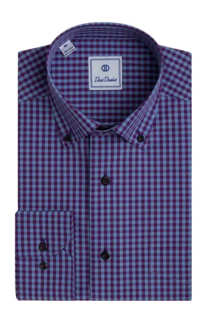 Sky Purple Gingham Sport Shirt