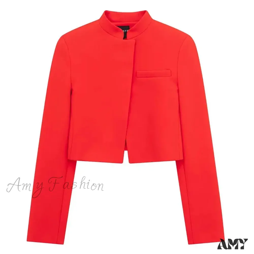 Spring Fashion Single Breasted Slim Blazer Office Lady Cardigan Top Coat