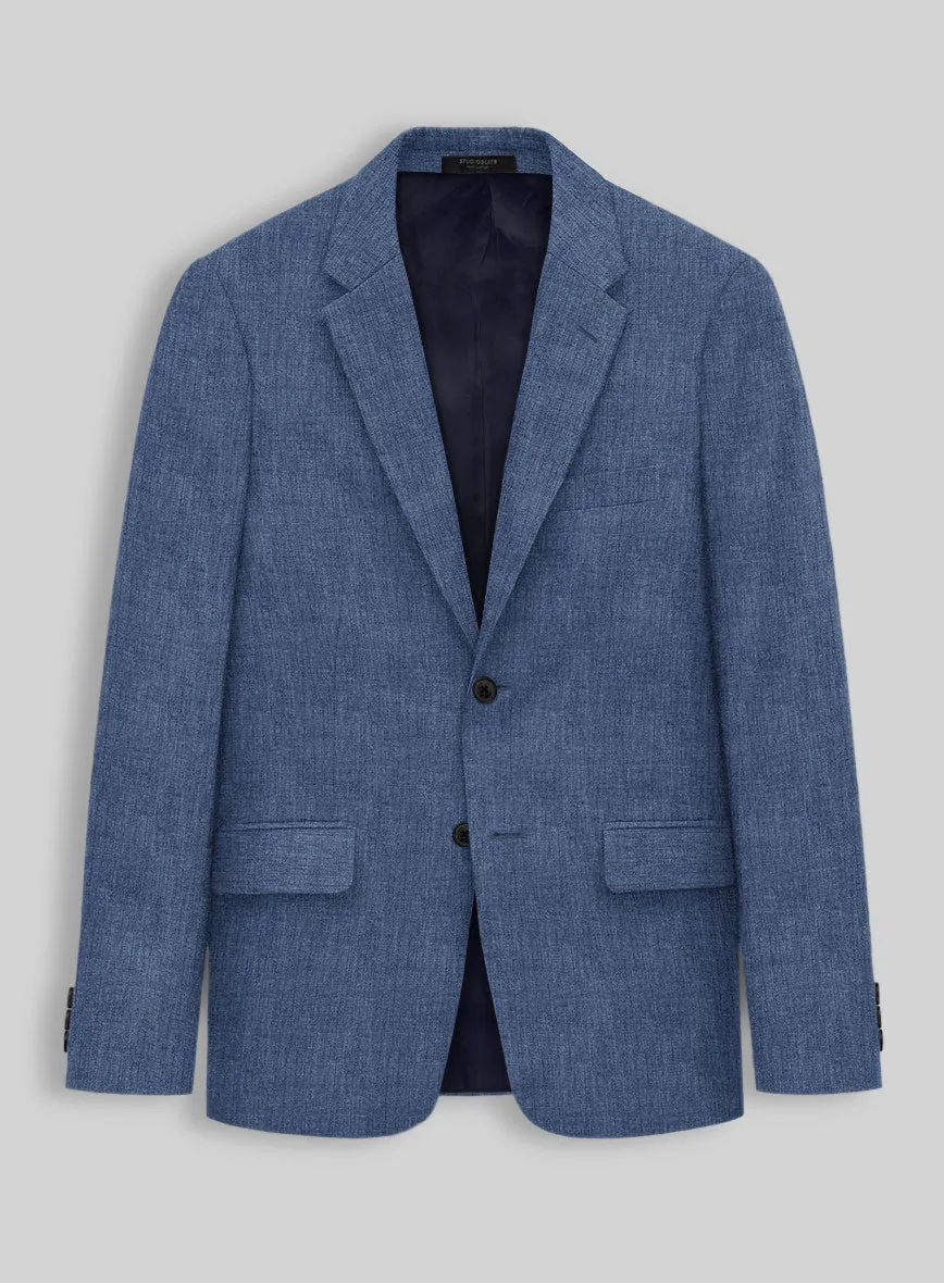 Stylbiella Spring Smoked Blue Linen Jacket