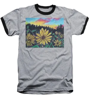 Sunflower Sunset - Baseball T-Shirt