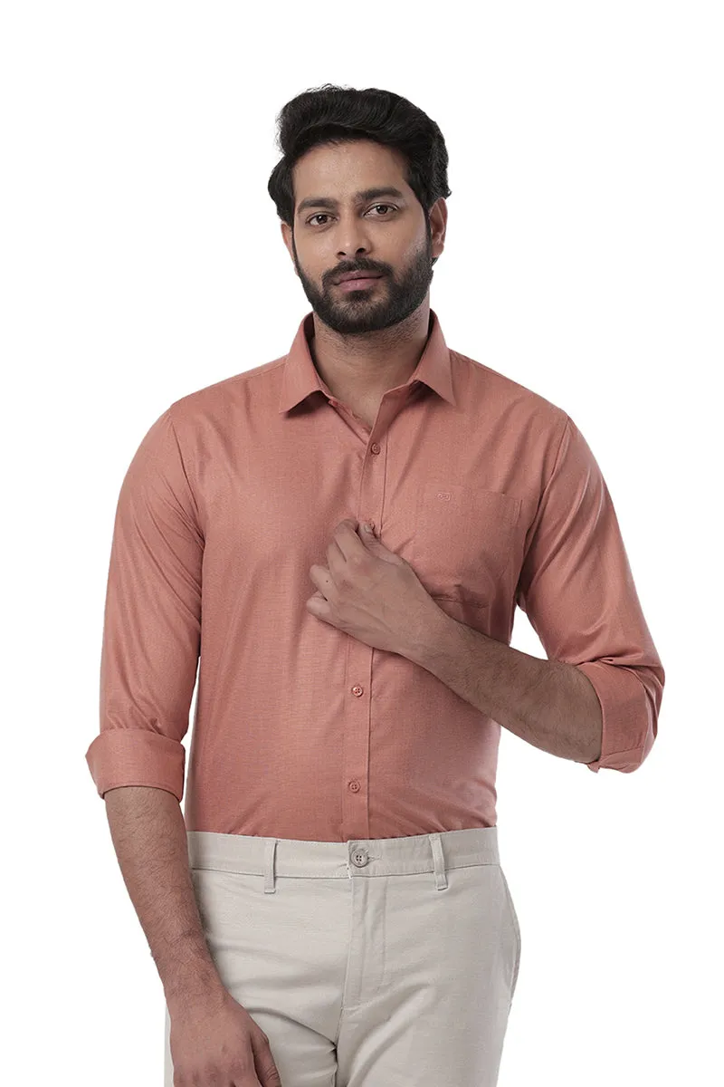 Super Soft - Yam Orange Formal Shirts for Men | Ariser